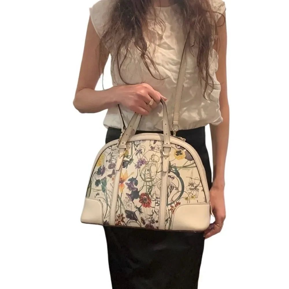 Gucci floral Dome tote with shoulder strap